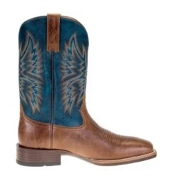 Ariat Men's Valor Ultra Dark Tan 11in. Rocky Blue Square Toe Boots -Nrs World 10034080 4 scaled