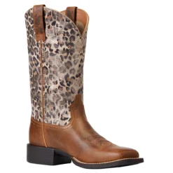 Ariat Women's Round Up Wide Square Toe Western Boot -Nrs World 10040363 3