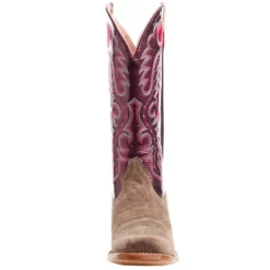 Ariat Women's Futurity Smokey Roughout/ Wine Patent 13 In Top Boot -Nrs World 10047069 05