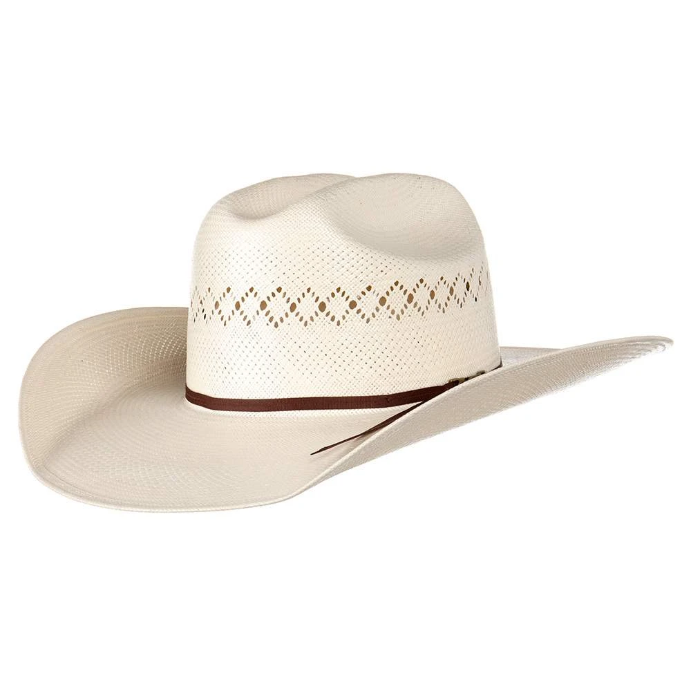 American Hats Ivory 8400 4 1/4in. Brim Rancher Crease Straw Cowboy Hat 1 American Hats Ivory 8400 4 1/4in. Brim Rancher Crease Straw Cowboy Hat