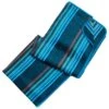 Hacienda Of Hope Alpaca Wool Dark Turquoise Surfer Stripe Throw Blanket