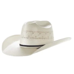 American Hats Solid Weave Fancy Vent 4in. Brim Straw Cowboy Hat