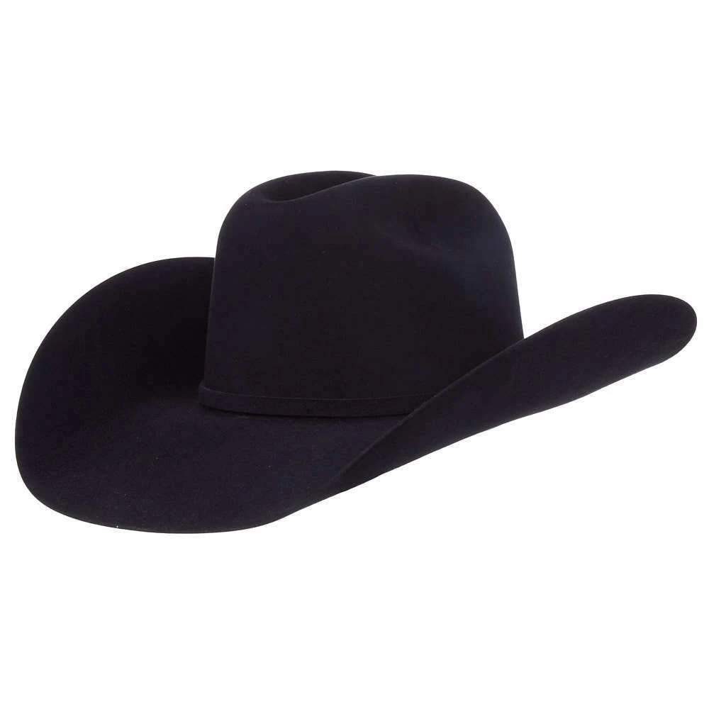 American Hats AHC 40X Rancher Crease Black Self Band 4 1/2in. Brim Felt Cowboy Hat 1 American Hats AHC 40X Rancher Crease Black Self Band 4 1/2in. Brim Felt Cowboy Hat