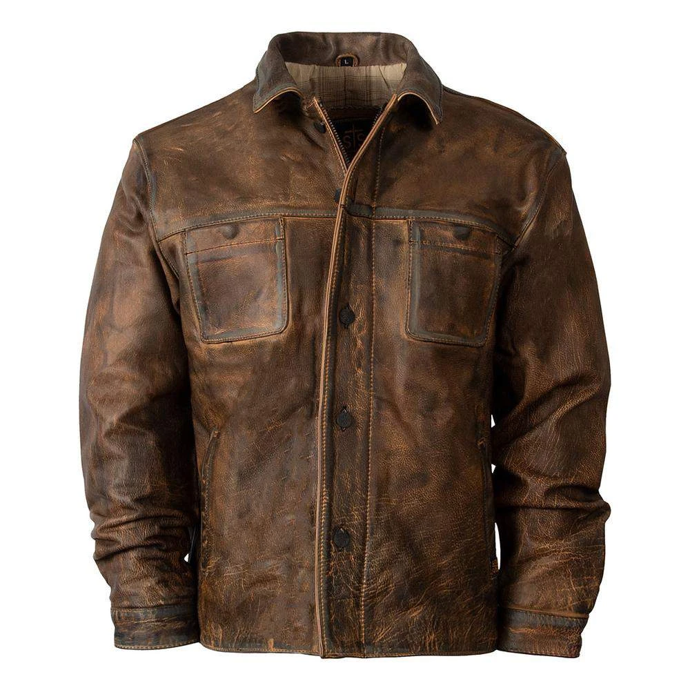 STS Ranch Wear Men's Jesse James Leather Jacket STS6565 1 STS Ranch Wear Men's Jesse James Leather Jacket STS6565