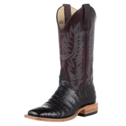 Macie Bean Boots Women`s Top Hand Black Caiman Cowgirl Boot