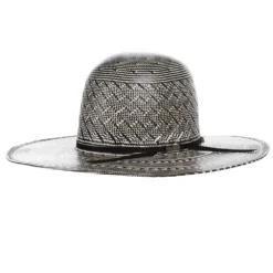 American Hats AHC 6210 Fancy Vent Ivory 4 1/4in. Brim Round Oval Open Crown Cowboy Hat