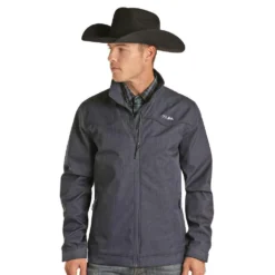 Panhandle Men's Powder River Navy Conceal Carry Rodeo Jacket