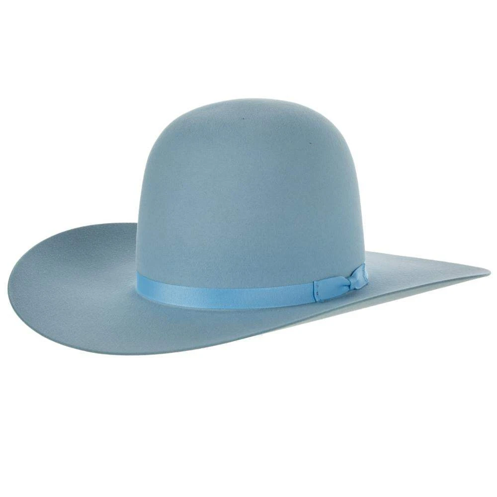 Rodeo King 7X Powder Blue 4 Inch Brim Open Crown Felt Hat 1 Rodeo King 7X Powder Blue 4 Inch Brim Open Crown Felt Hat