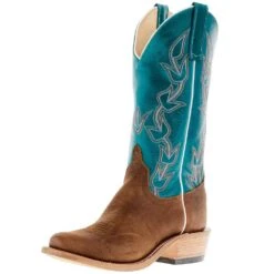 Nrs World 21 Anderson Bean Men's Ride Ready Brahma Bison 13in Turquoise Calfieno Top