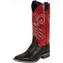 Nrs World 23 Men's Justin Bent Rail Black Wildebeest Cowboy Boots