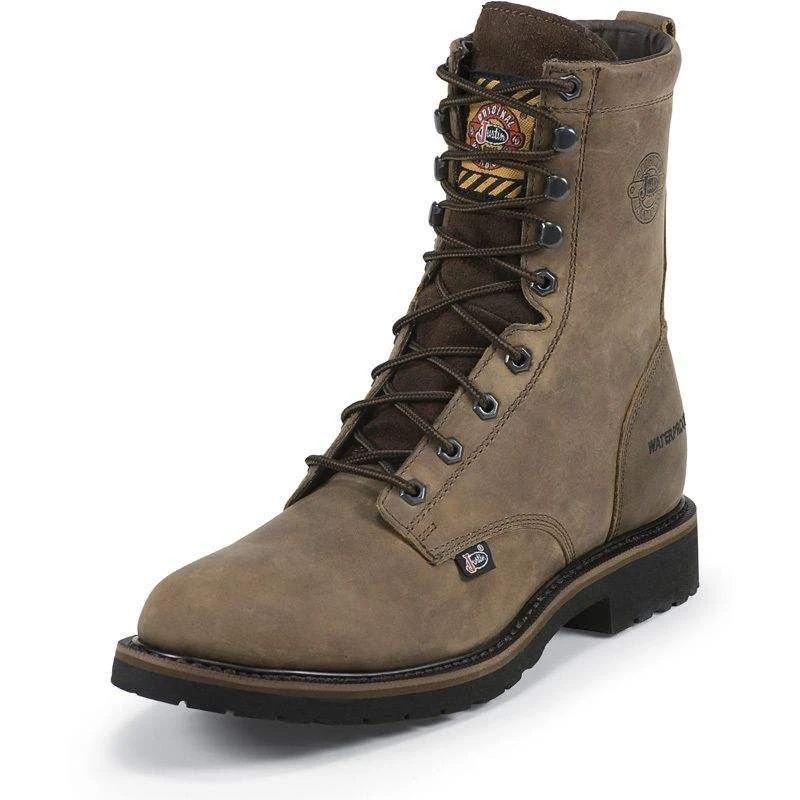 Men's Justin Wyoming Waterproof Steel Toe Work Boots 1 Men's Justin Wyoming Waterproof Steel Toe Work Boots