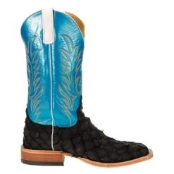 Anderson Bean Men's Matte Black Bass Boots 13in. Blue Luster Top Boot 9 Anderson Bean Men's Matte Black Bass Boots 13in. Blue Luster Top Boot -Nrs World 323501 4