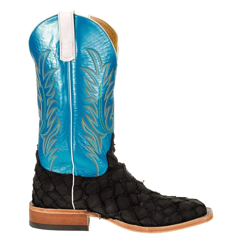 Anderson Bean Men's Matte Black Bass Boots 13in. Blue Luster Top Boot 5 Anderson Bean Men's Matte Black Bass Boots 13in. Blue Luster Top Boot - Image 5
