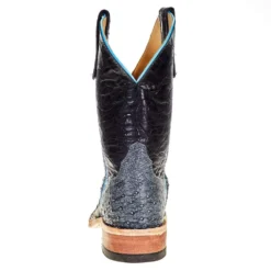Anderson Bean Women's Denim Full Quill Ostrich 10 In. Black Embossed Top Cowgirl Boot -Nrs World 330762 3