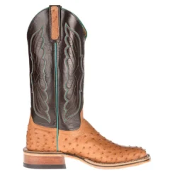 Anderson Bean NRS Ride Ready Women's Cognac Mad Dog Full Quill Ostrich Boots -Nrs World 4076M 4
