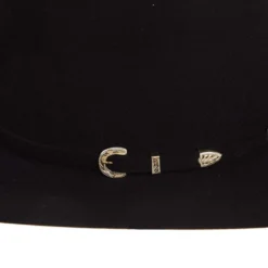 American Hats 40X Black Open Crown 4-1/4in. Brim Felt Cowboy Hat -Nrs World 40XBLKS42 2