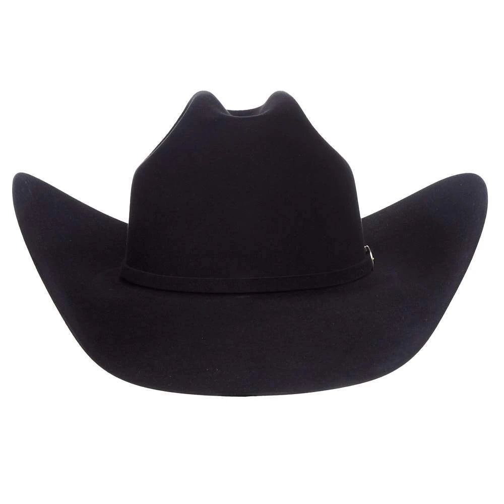 American Hats AHC 40X Rancher Crease Black Self Band 4 1/2in. Brim Felt Cowboy Hat 2 American Hats AHC 40X Rancher Crease Black Self Band 4 1/2in. Brim Felt Cowboy Hat - Image 2