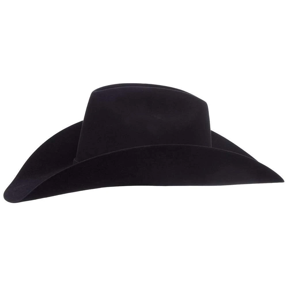 American Hats AHC 40X Rancher Crease Black Self Band 4 1/2in. Brim Felt Cowboy Hat 3 American Hats AHC 40X Rancher Crease Black Self Band 4 1/2in. Brim Felt Cowboy Hat - Image 3