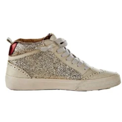 Shu Shop Ladies Gold Glitter Paulina High Top Casual Shoe -Nrs World 529 714 05