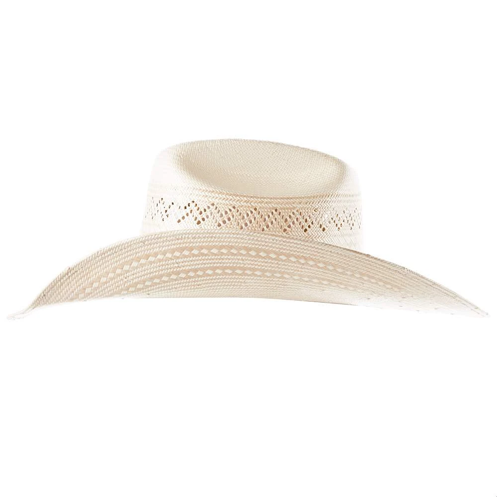 American Hats AHC 6900 Racher Drilex 2 Cord Chocolate Band 4 1/4in. Brim Straw Cowboy Hat 2 American Hats AHC 6900 Racher Drilex 2 Cord Chocolate Band 4 1/4in. Brim Straw Cowboy Hat - Image 2