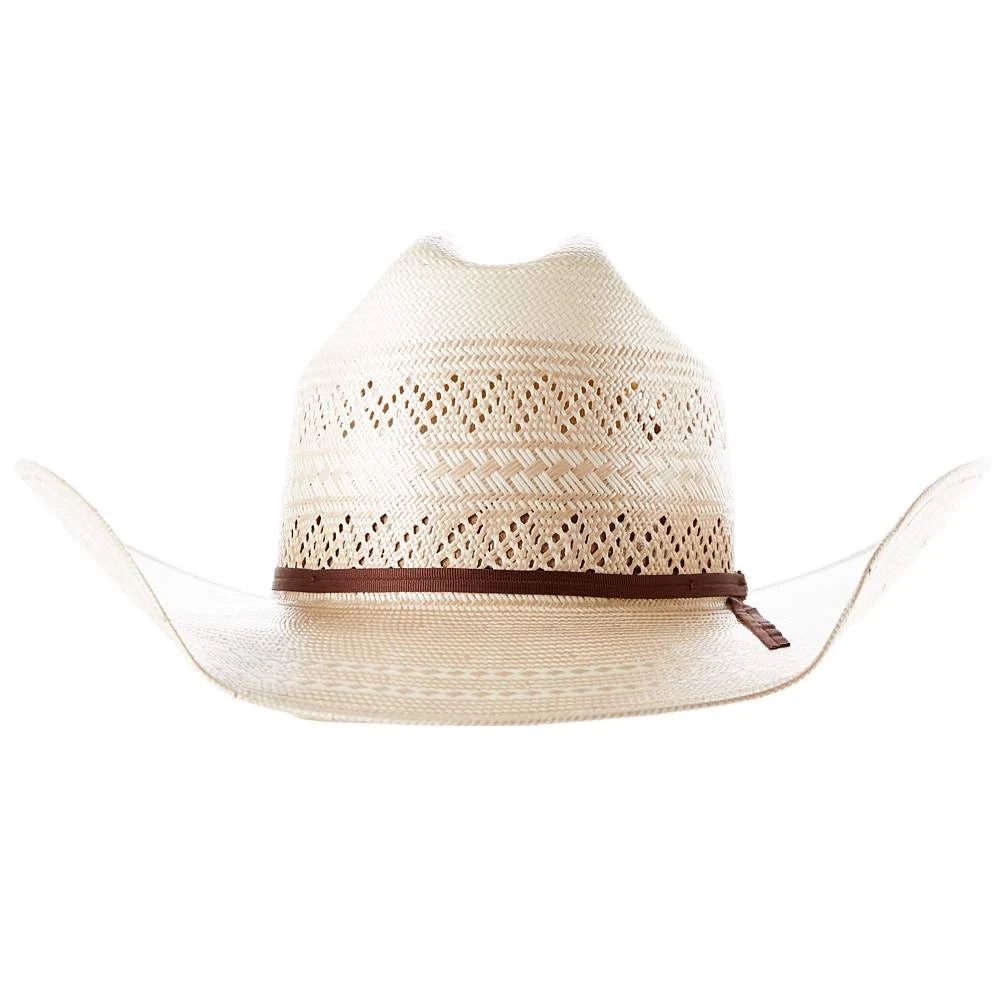 American Hats AHC 6900 Racher Drilex 2 Cord Chocolate Band 4 1/4in. Brim Straw Cowboy Hat 4 American Hats AHC 6900 Racher Drilex 2 Cord Chocolate Band 4 1/4in. Brim Straw Cowboy Hat - Image 4
