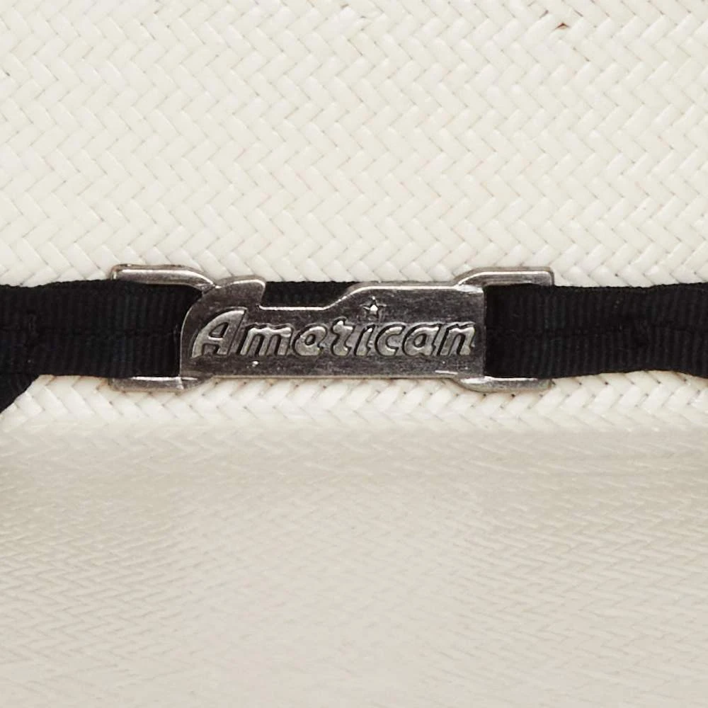 American Hats AHC 7900 Fancy Vent Ivory 4 1/4in. Brim Round Oval Open Crown Cowboy Hat 2 American Hats AHC 7900 Fancy Vent Ivory 4 1/4in. Brim Round Oval Open Crown Cowboy Hat - Image 2