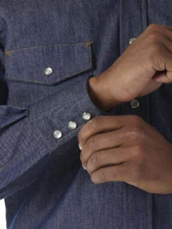 Wrangler Mens FR Flame Resistant Long Sleeve Twill Work Shirt -Nrs World 81JTf9pqGlL