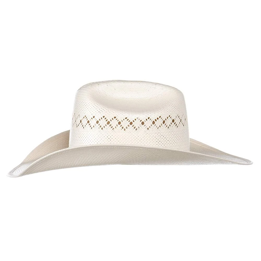 American Hats Ivory 8400 4 1/4in. Brim Rancher Crease Straw Cowboy Hat 3 American Hats Ivory 8400 4 1/4in. Brim Rancher Crease Straw Cowboy Hat - Image 3