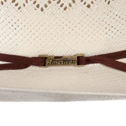 American Hats Ivory 8400 4 1/4in. Brim Rancher Crease Straw Cowboy Hat 7 American Hats Ivory 8400 4 1/4in. Brim Rancher Crease Straw Cowboy Hat -Nrs World 8400RC2CCH0C42 3