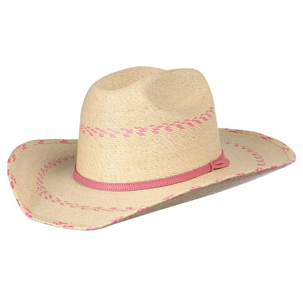 Atwood Hats Pink Pinto Palm Leaf Kid's Hat 1 Atwood Hats Pink Pinto Palm Leaf Kid's Hat