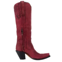 Corral Women`s Red Python 15in. Top Boot -Nrs World A4194 5
