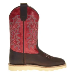 Old West Children's Brown Rugby Grenadine Red Boot -Nrs World BCS1951 4