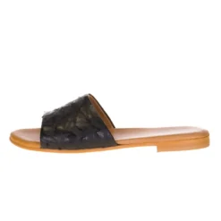 Agavesky Women's Agave Sky Black Full Quill Ostrich Sandal -Nrs World BLK SANDAL 2