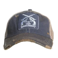 Mason Jar Label Llc Huckleberry Distressed Black Hat -Nrs World HKLBRY HAT 1