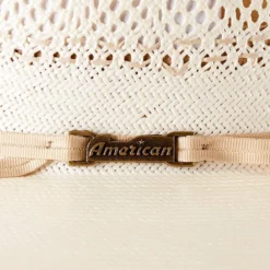 American Hats AHC JC4200 2 Cord Champagne Band 4 1/4in. Brim Open Crown Straw Cowboy Hat -Nrs World JC4200S2CCHAMP42 3