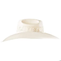 American Hats AHC JC4200 2 Cord Champagne Band 4 1/4in. Brim Open Crown Straw Cowboy Hat -Nrs World JC4200S2CCHAMP42 5