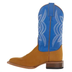 Justin Boots Women's Hayes Tan 11` Blue Square Toe Boot 7 Justin Boots Women's Hayes Tan 11` Blue Square Toe Boot -Nrs World JP2601 3