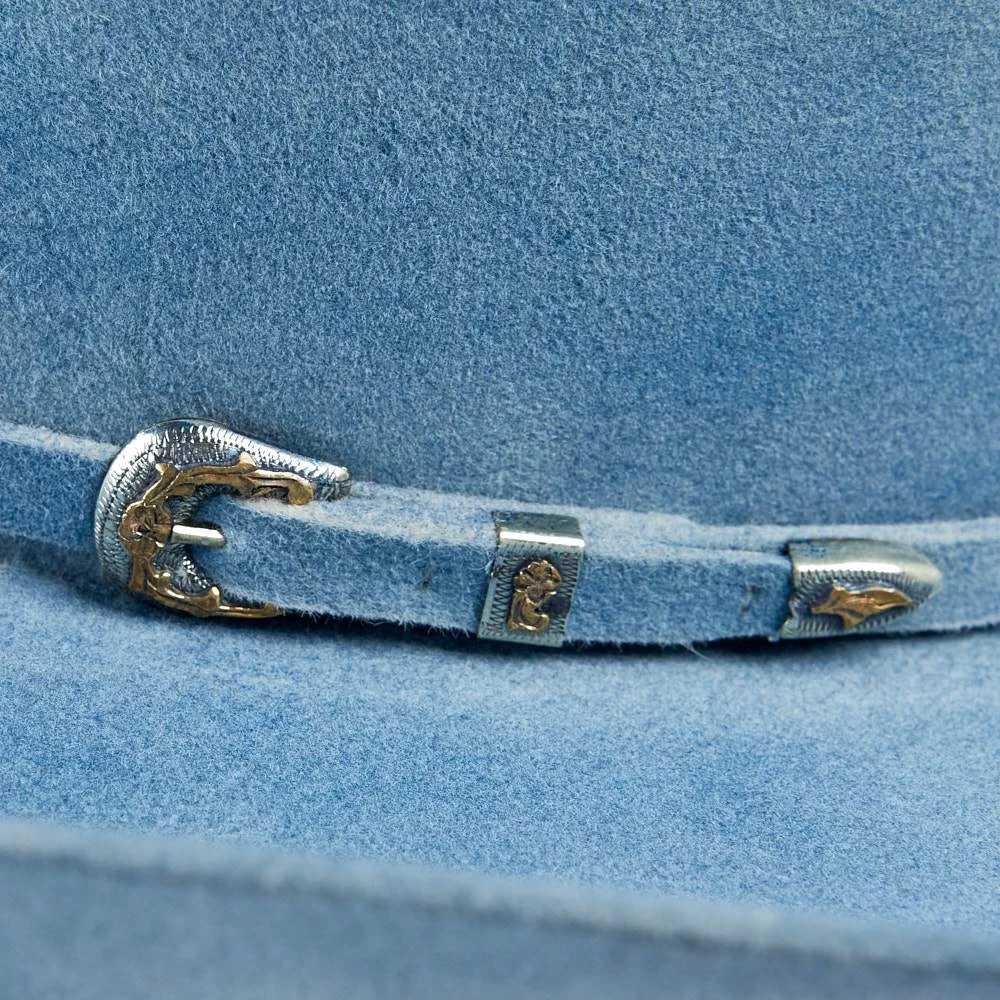 Jw Brooks Custom Hats 50X Robins Egg Smoke 4 1/4in. Brim Felt Cowboy Hat 3 Jw Brooks Custom Hats 50X Robins Egg Smoke 4 1/4in. Brim Felt Cowboy Hat - Image 3