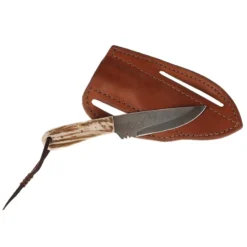 Nrs Ranch Knives Cowtown Knife Abilene W/ Plain Leather Pancake Sheath -Nrs World NRS AKPS 4