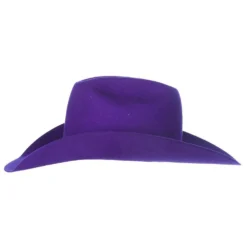 Rodeo King 7X Purple Self Band 4 1/4in. Brim Open Crown Felt Cowboy Hat -Nrs World RK457 5