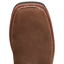 Justin Boots Women's Cottonwood Hickory Brown Square Toe 17in Tall Snake Boot -Nrs World SN6914 04