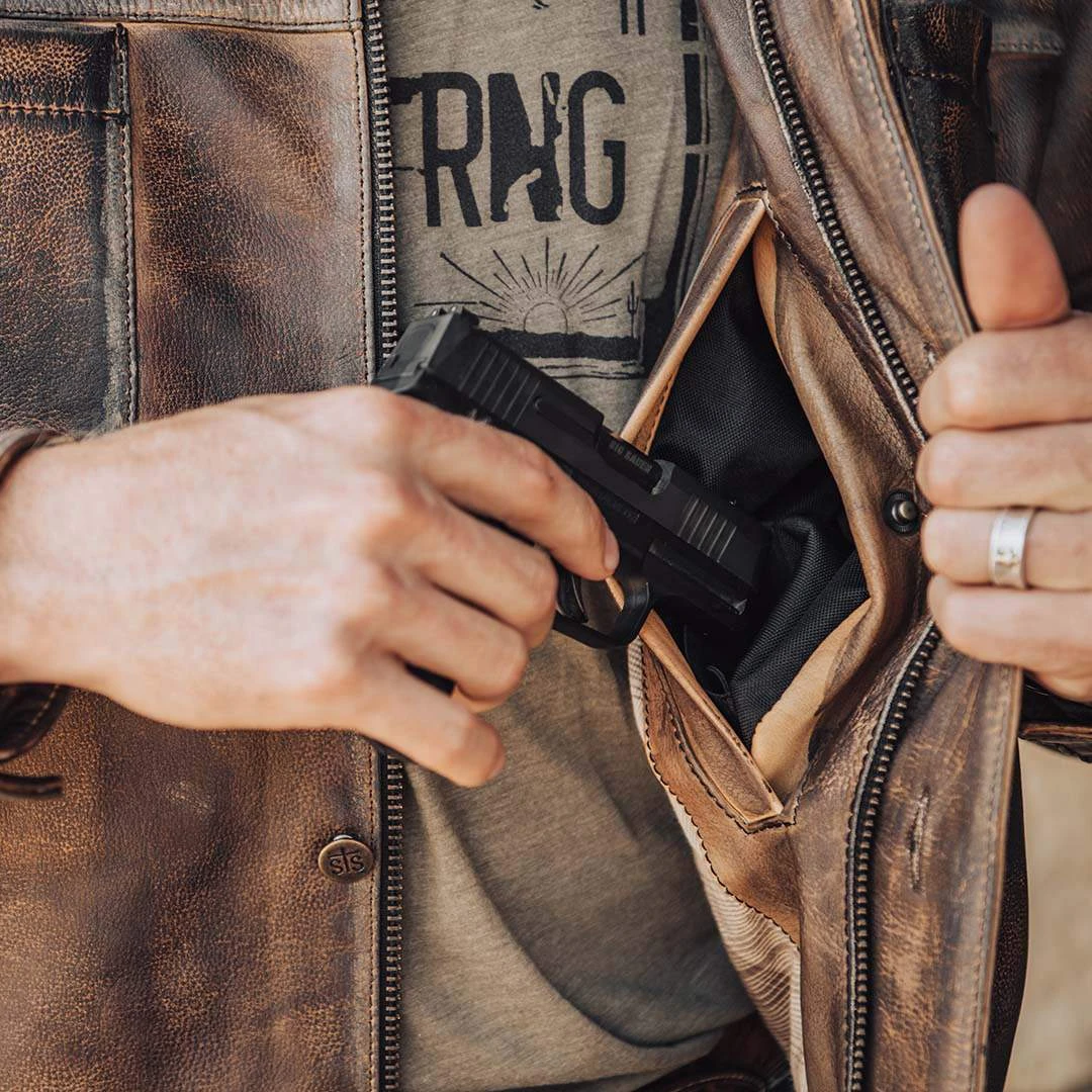 STS Ranch Wear Men's Jesse James Leather Jacket STS6565 3 STS Ranch Wear Men's Jesse James Leather Jacket STS6565 - Image 3