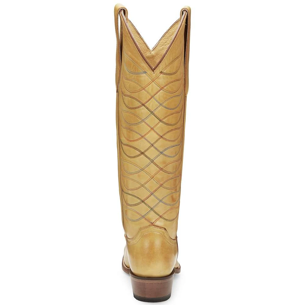 Justin Boots Women's Whitley Antique Yellow Vintage Justin Cowgirl Boots 4 Justin Boots Women's Whitley Antique Yellow Vintage Justin Cowgirl Boots - Image 4